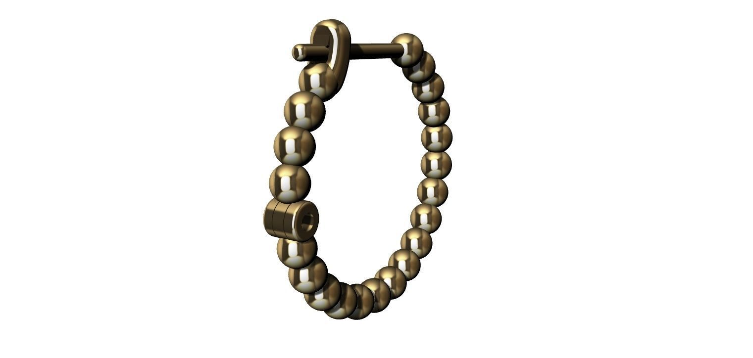 Earring Balls 3D print model_11