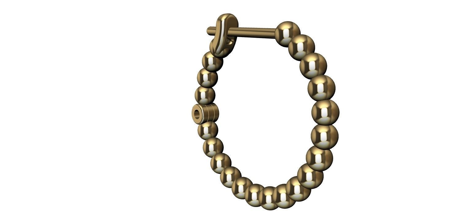 Earring Balls 3D print model_7