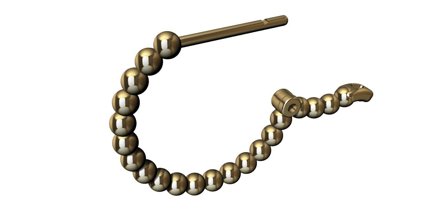 Earring Balls 3D print model_2