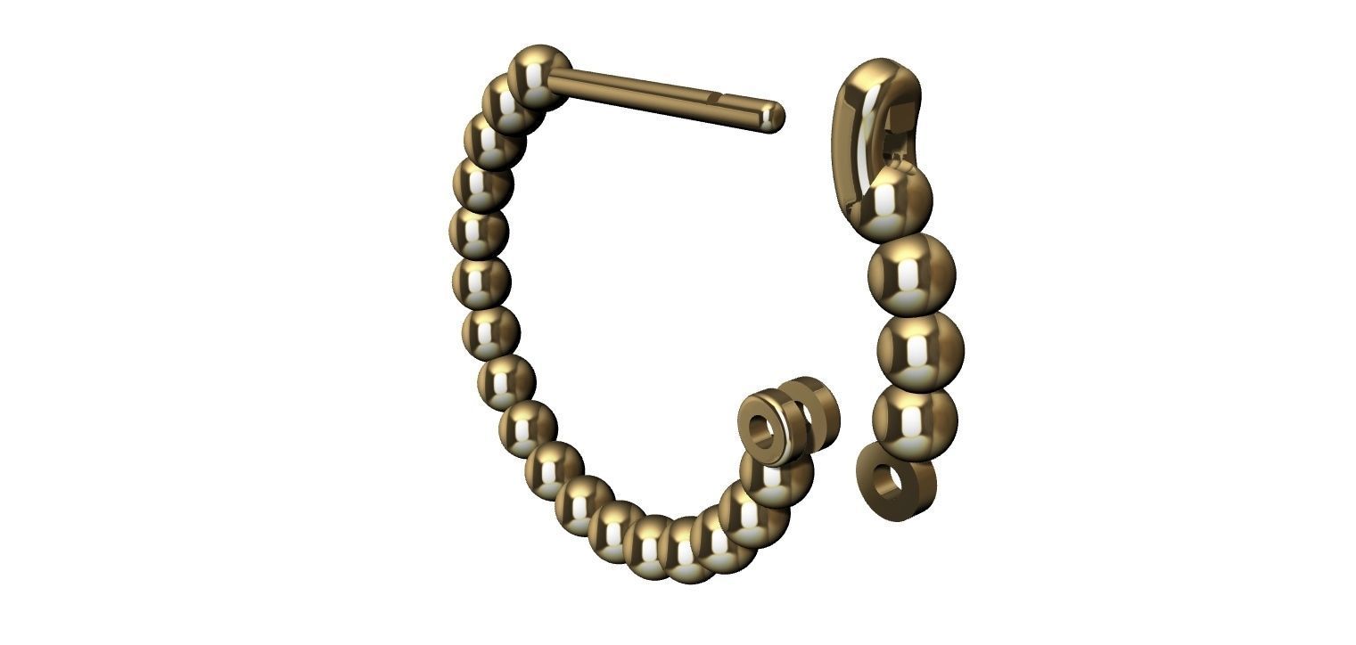 Earring Balls 3D print model_3