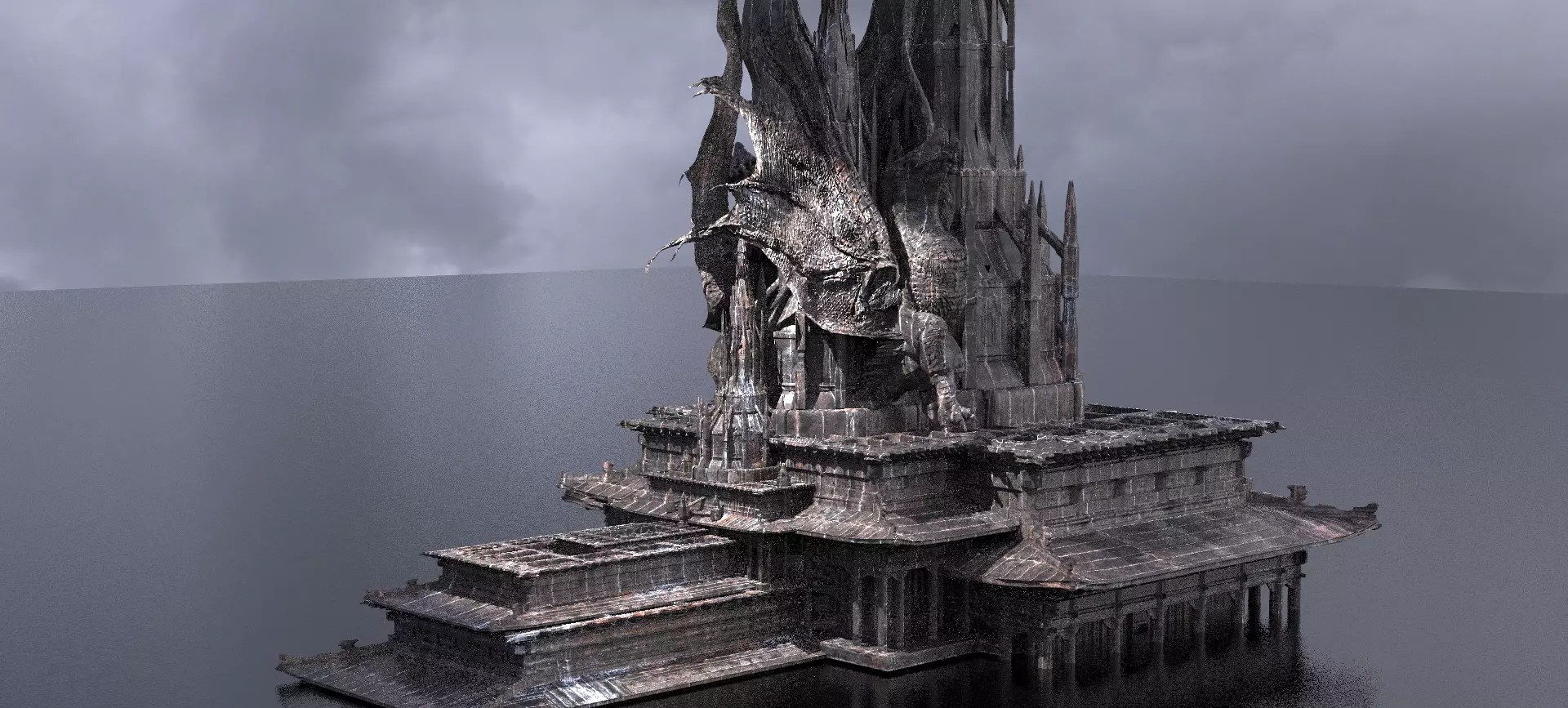 Dragon Master Temple  3D model_0