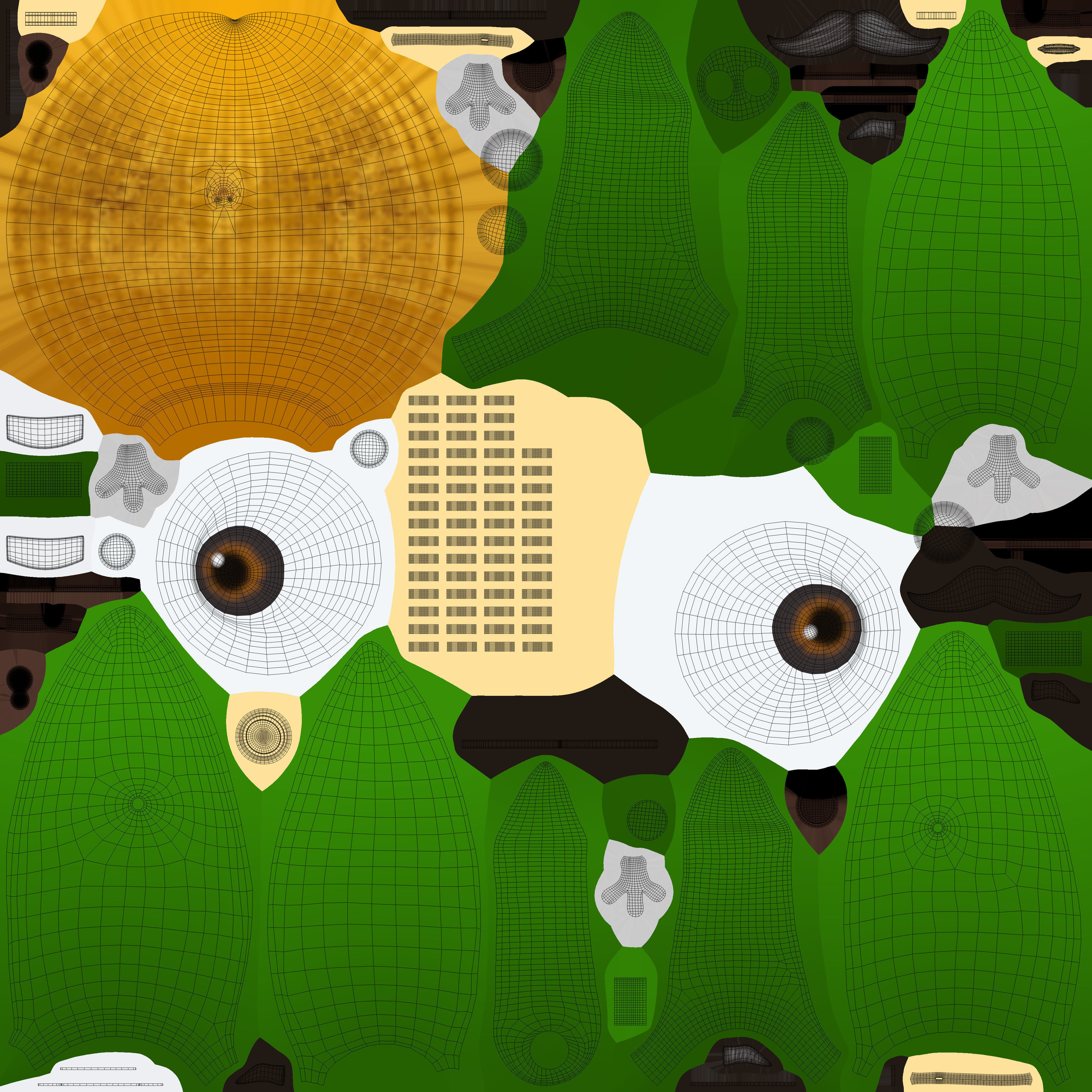 Corn cartoon Low-poly 3D model_15