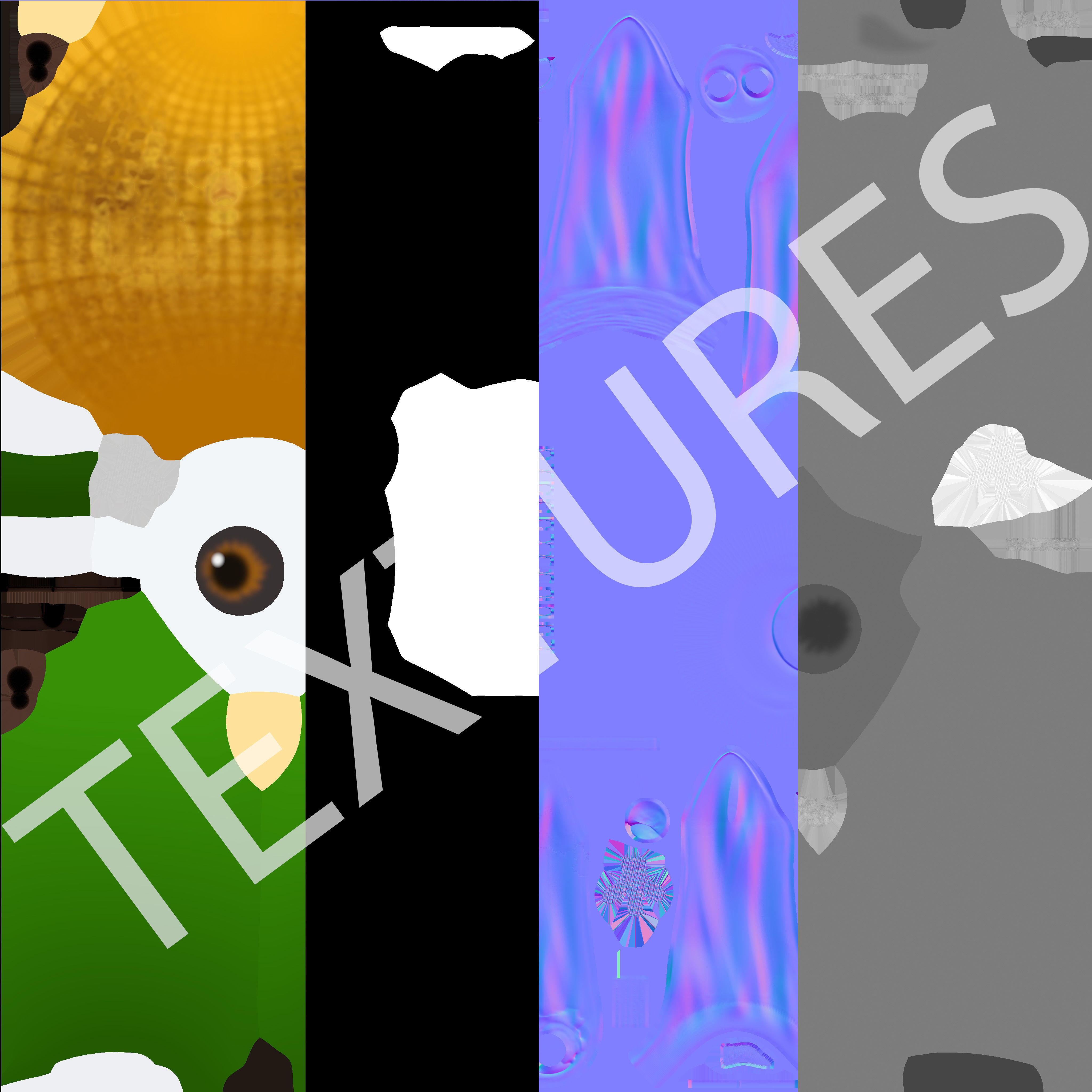 Corn cartoon Low-poly 3D model_16