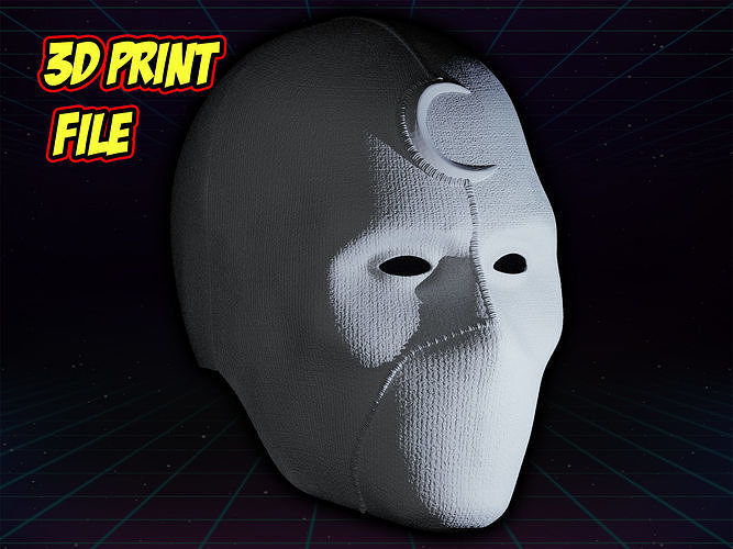 Mr Knight Cosplay Moon Knight Helmet 3D print file Mask 3D print model