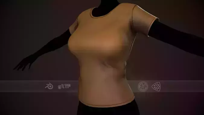 Female Brown T-Shirt Style 4