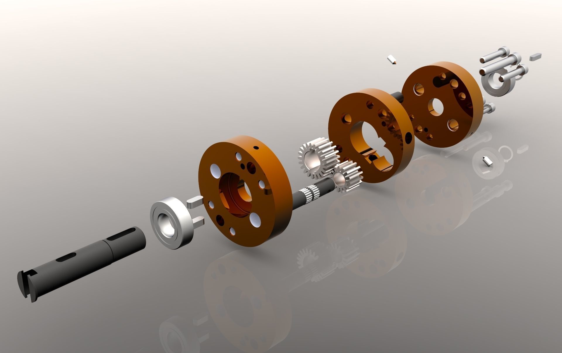 CAD DESIGN OF AN EXTERNAL GEAR PUMP 3D model_4