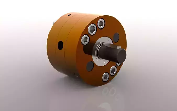 CAD DESIGN OF AN EXTERNAL GEAR PUMP 3D model