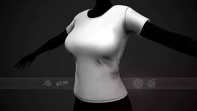 Female White T-Shirt Style 4 