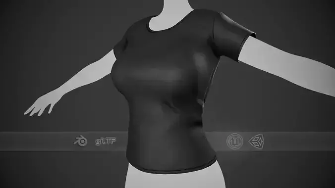 Female Black T-Shirt Style 4