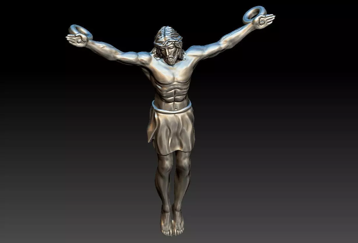 Crucified Jesus Christ Pendant 3D print model