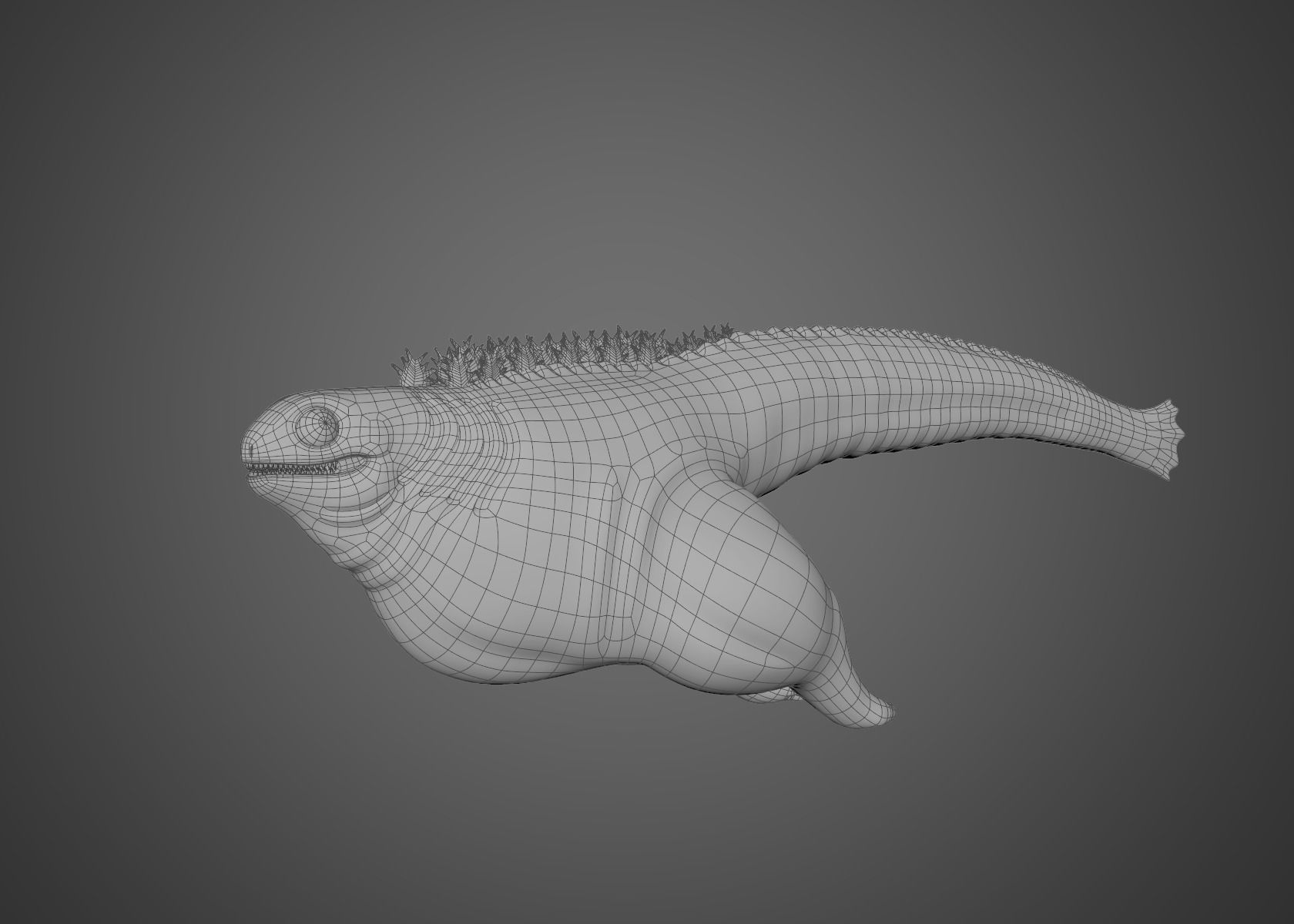 Shin Godzilla First Form Rigged 3D model_11