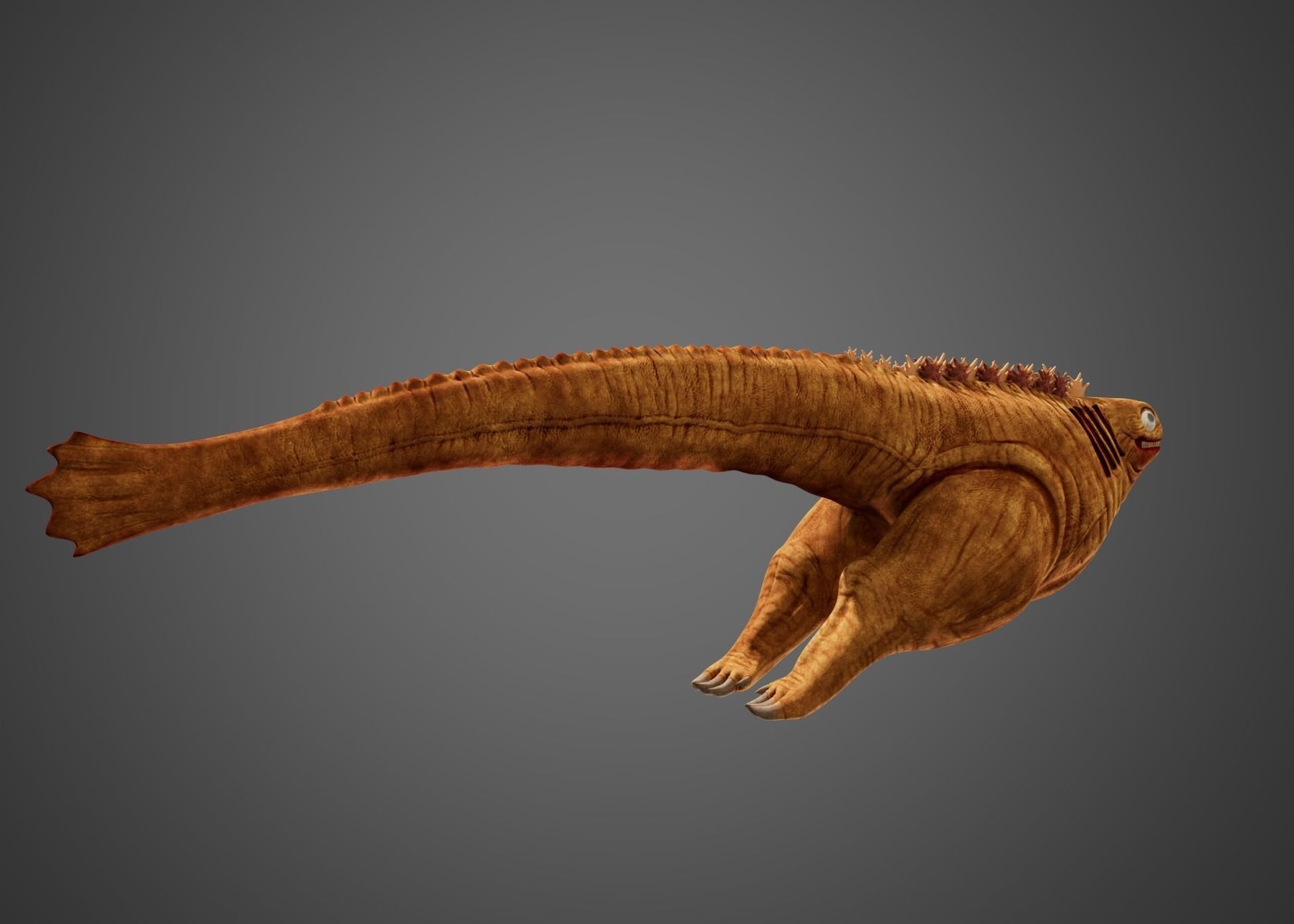 Shin Godzilla First Form Rigged 3D model_3