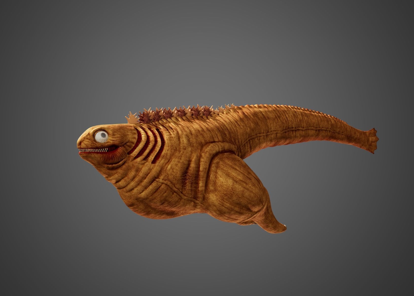 Shin Godzilla First Form Rigged 3D model_4