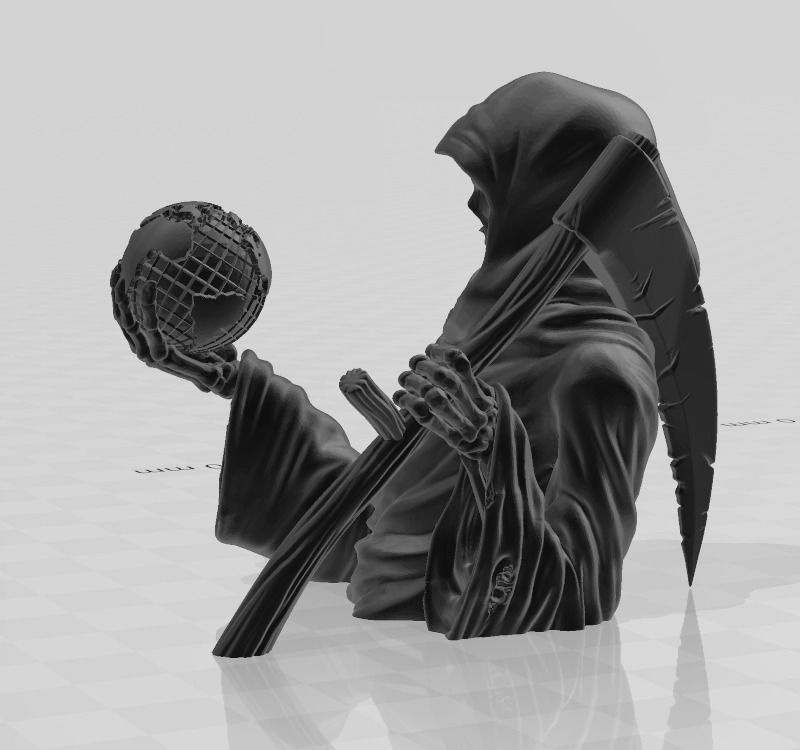 The Grim Reaper holding earth 3D print model_6