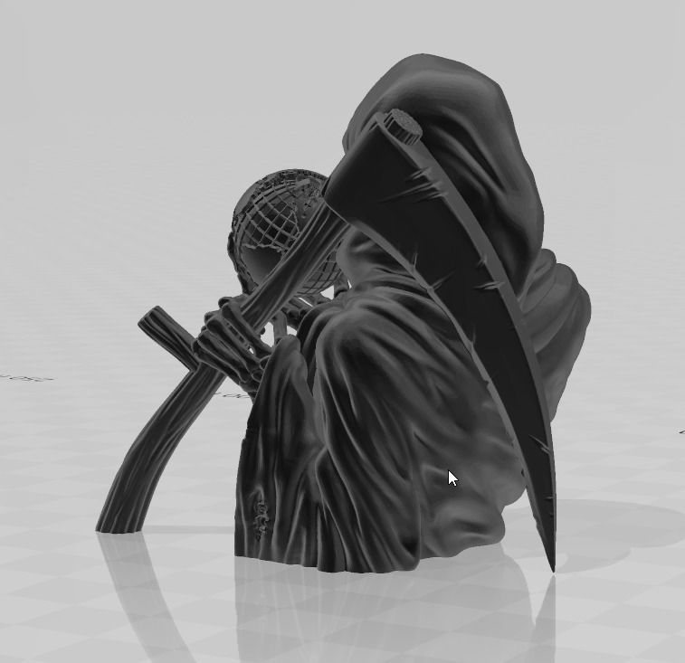 The Grim Reaper holding earth 3D print model_5