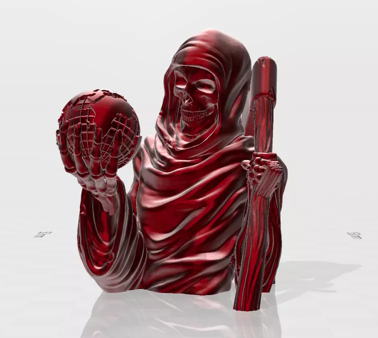 The Grim Reaper holding earth 3D print model_0
