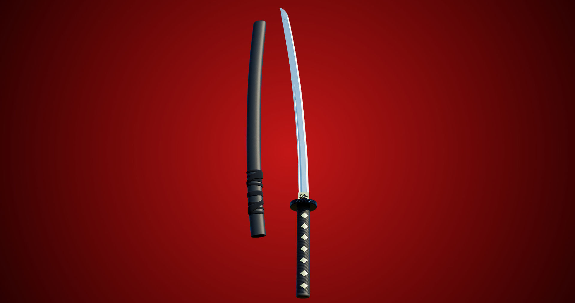 Sword 09 Game Ready PBR Unity UE Arnold V-Ray Textures Included Low-poly 3D model_14