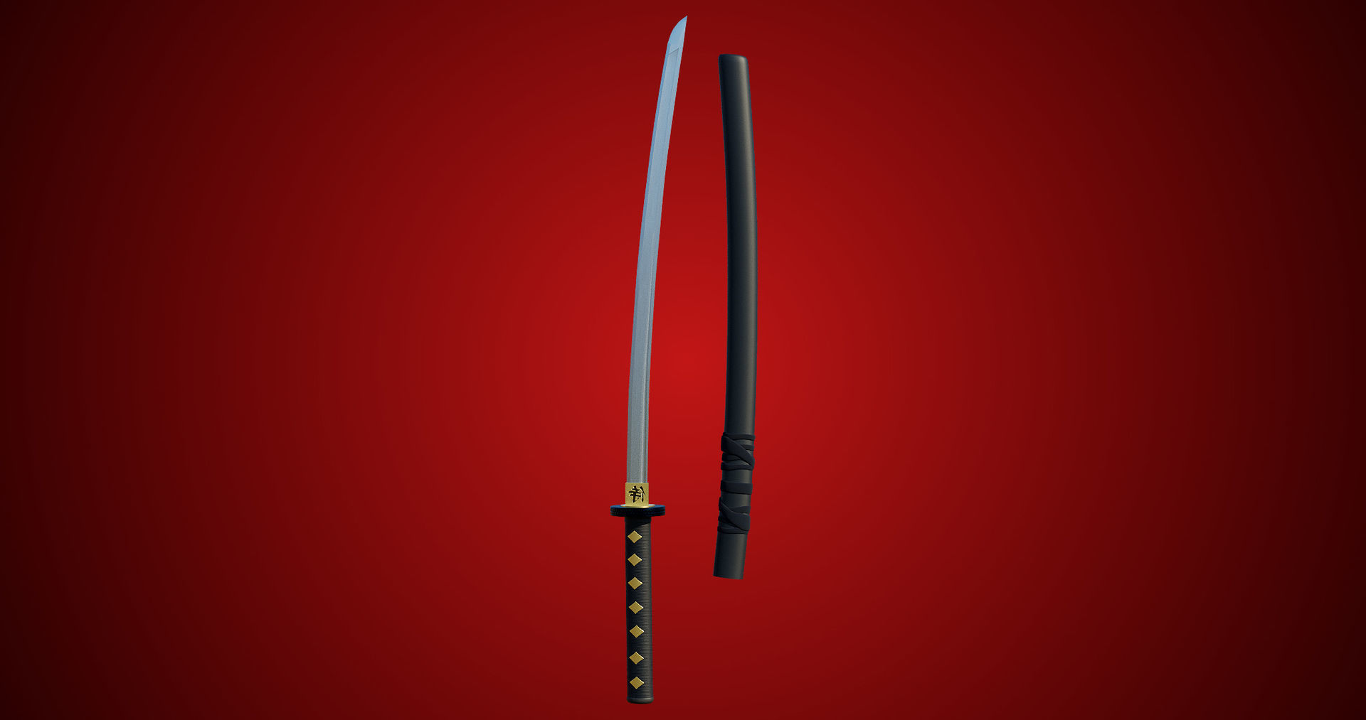 Sword 09 Game Ready PBR Unity UE Arnold V-Ray Textures Included Low-poly 3D model_3