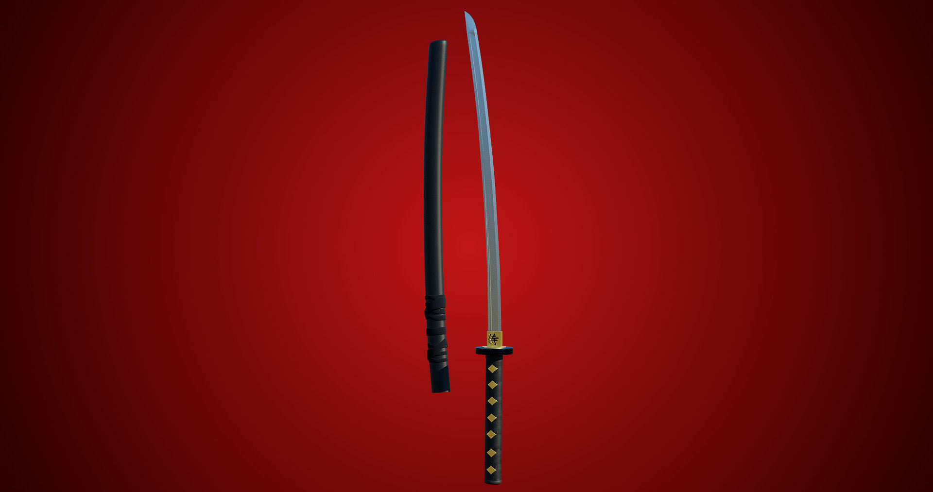 Sword 09 Game Ready PBR Unity UE Arnold V-Ray Textures Included Low-poly 3D model_12