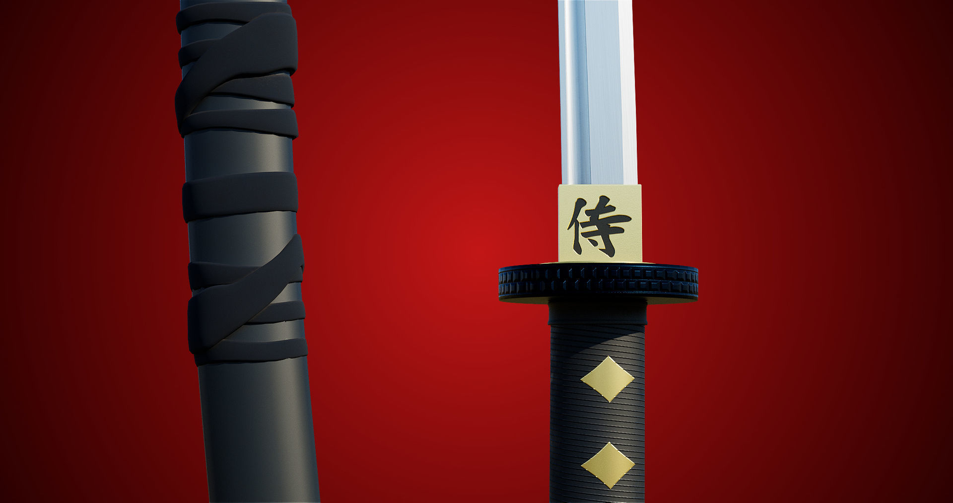 Sword 09 Game Ready PBR Unity UE Arnold V-Ray Textures Included Low-poly 3D model_16