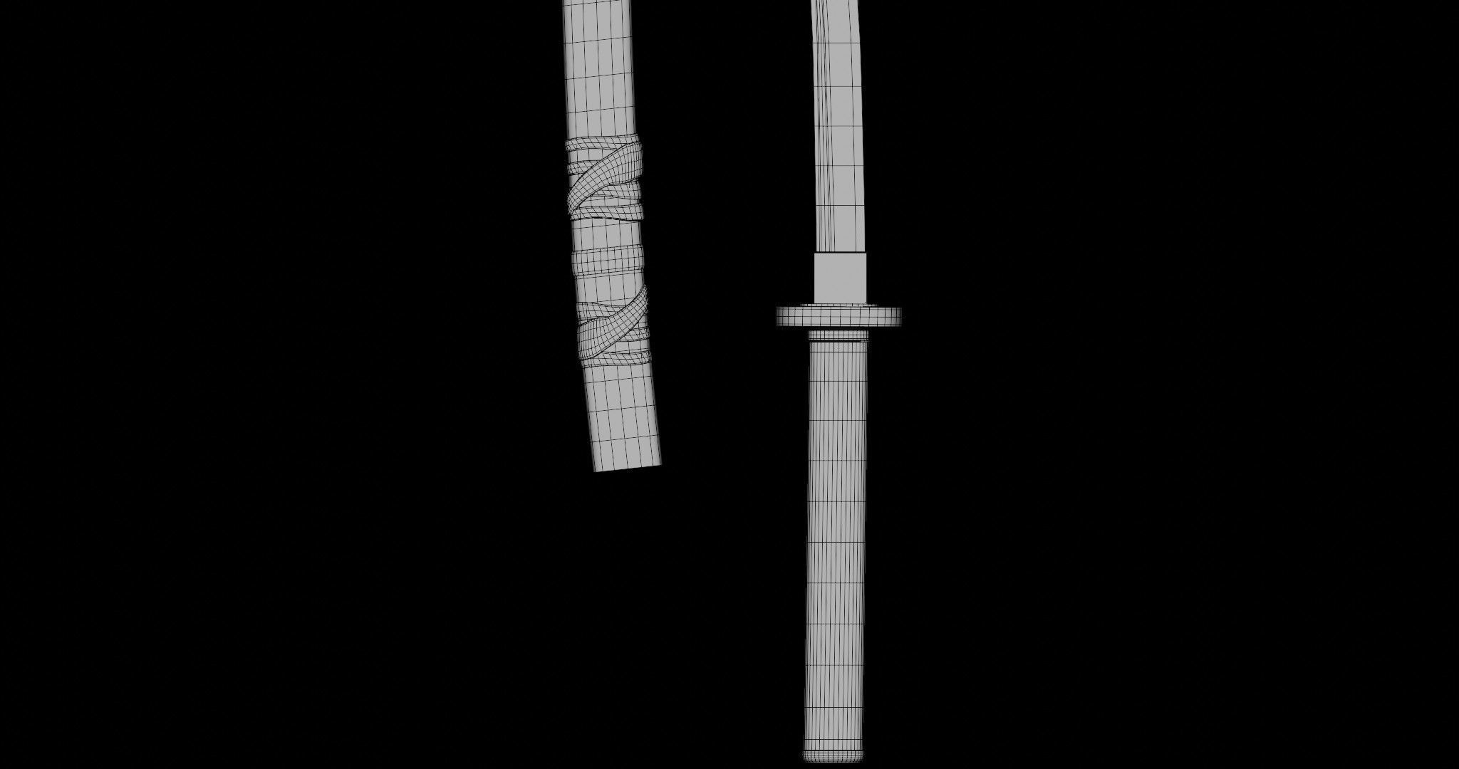 Sword 09 Game Ready PBR Unity UE Arnold V-Ray Textures Included Low-poly 3D model_31