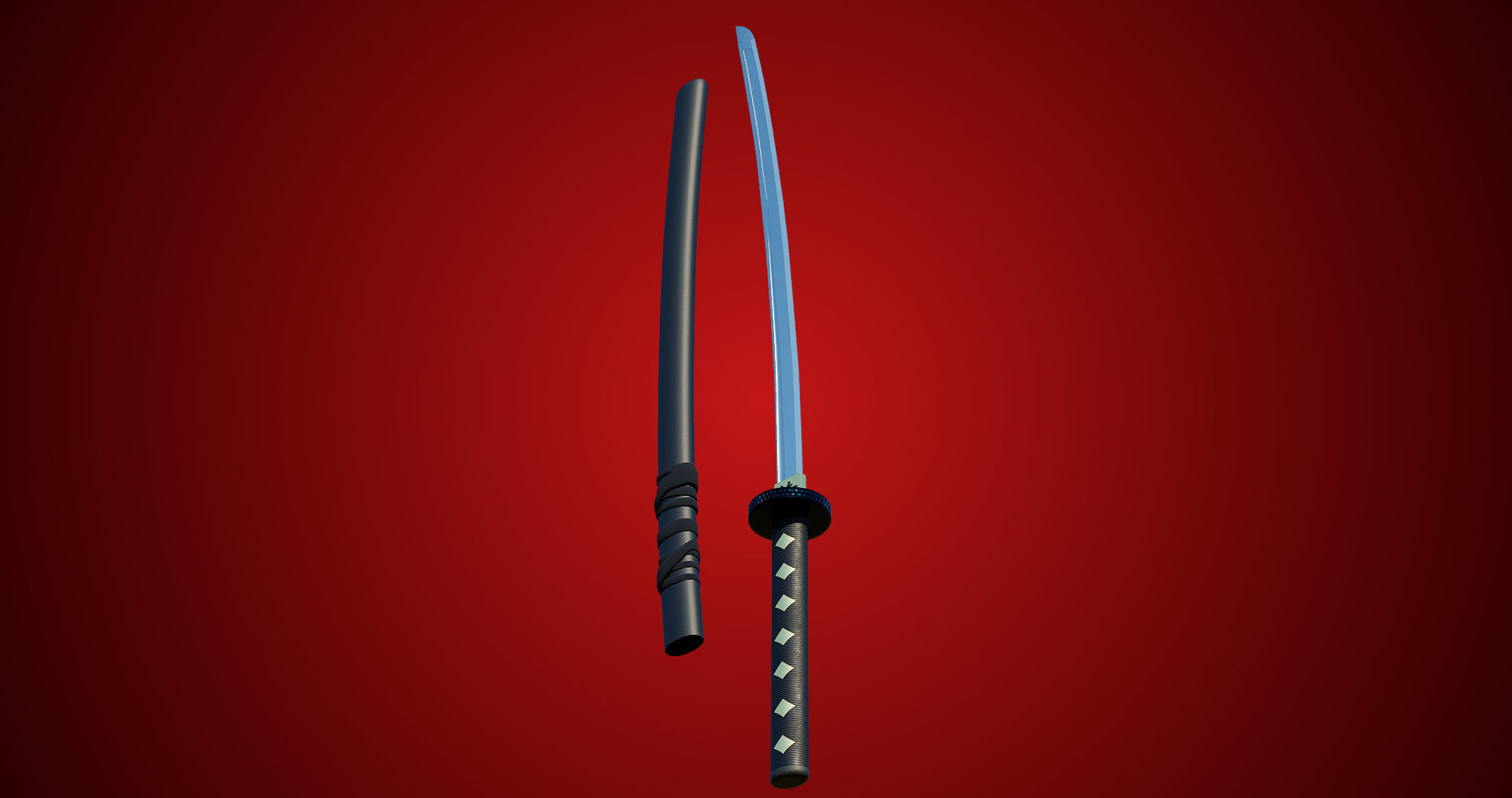 Sword 09 Game Ready PBR Unity UE Arnold V-Ray Textures Included Low-poly 3D model_13