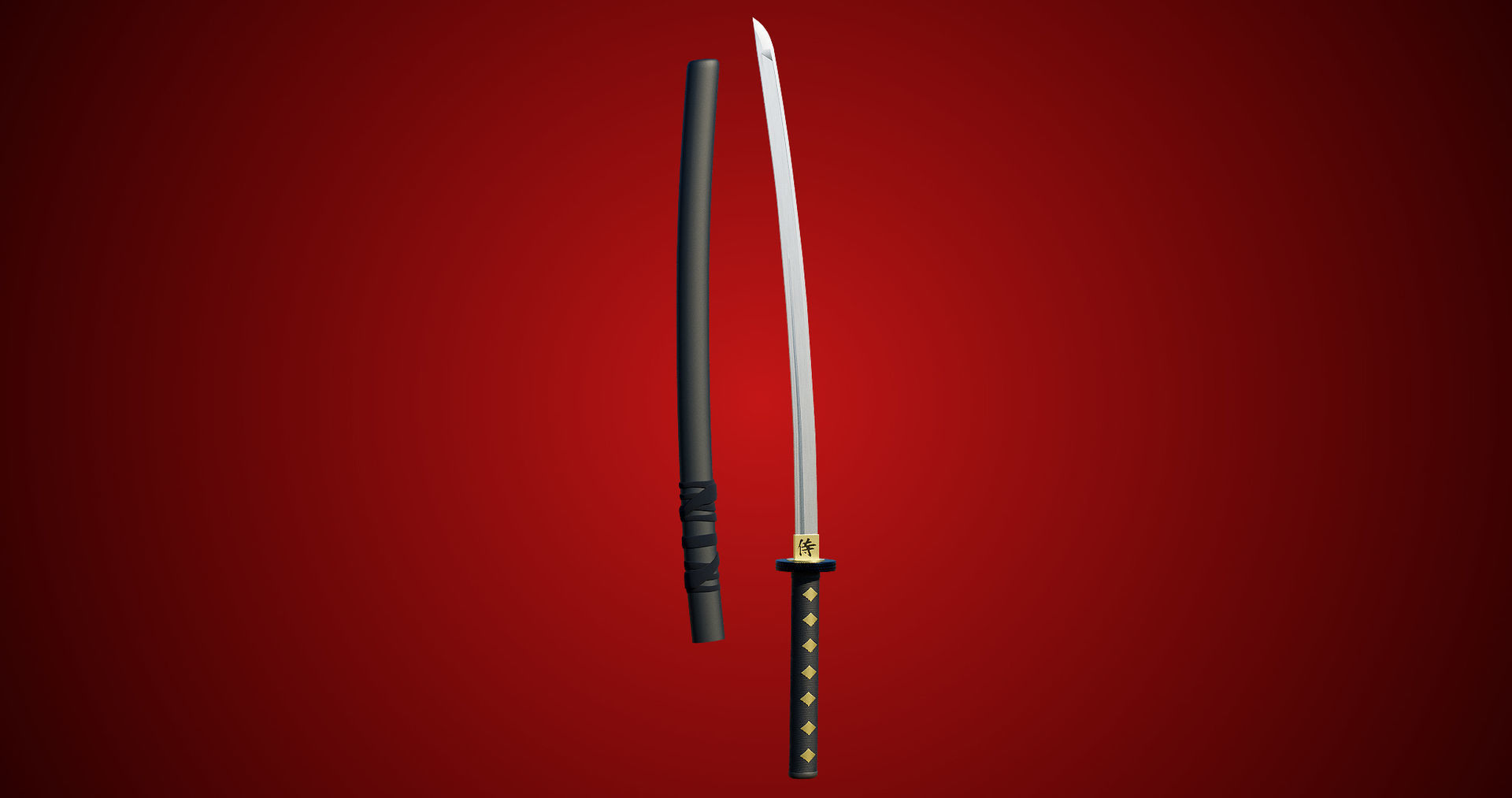 Sword 09 Game Ready PBR Unity UE Arnold V-Ray Textures Included Low-poly 3D model_6