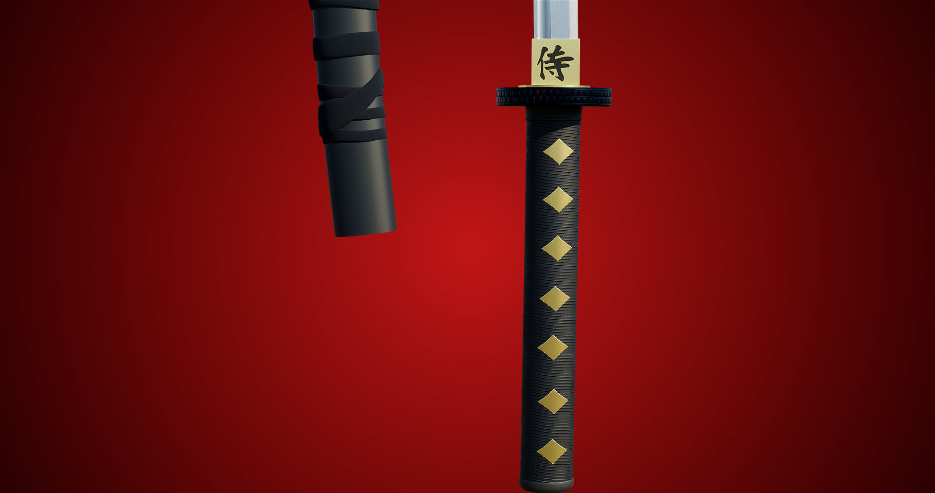 Sword 09 Game Ready PBR Unity UE Arnold V-Ray Textures Included Low-poly 3D model_20