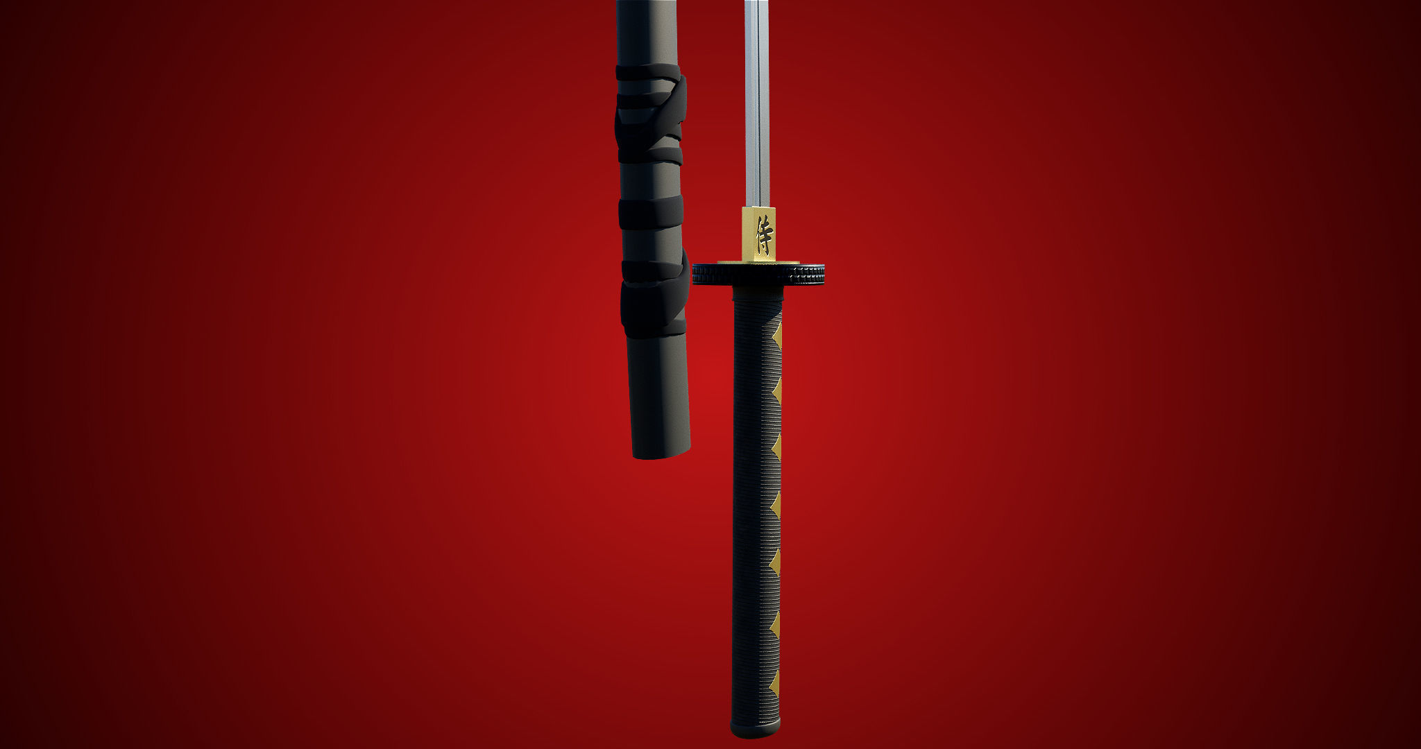 Sword 09 Game Ready PBR Unity UE Arnold V-Ray Textures Included Low-poly 3D model_19