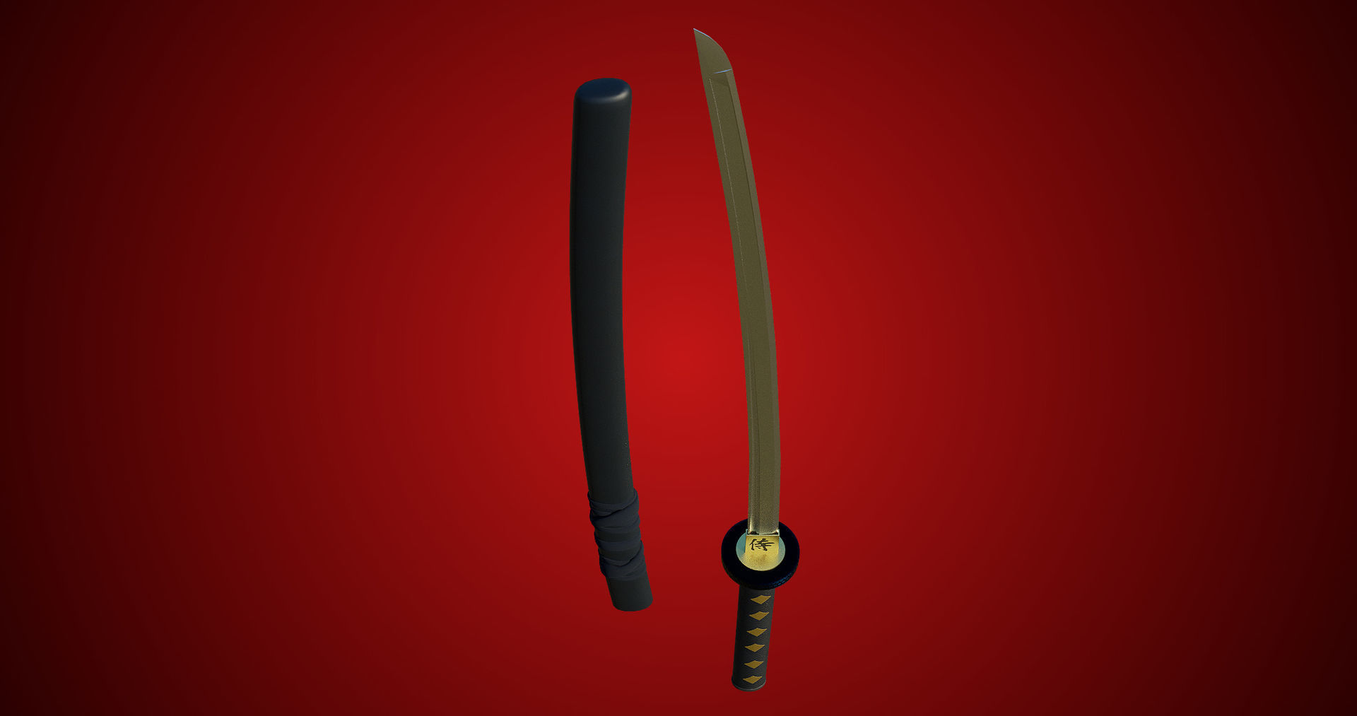 Sword 09 Game Ready PBR Unity UE Arnold V-Ray Textures Included Low-poly 3D model_24