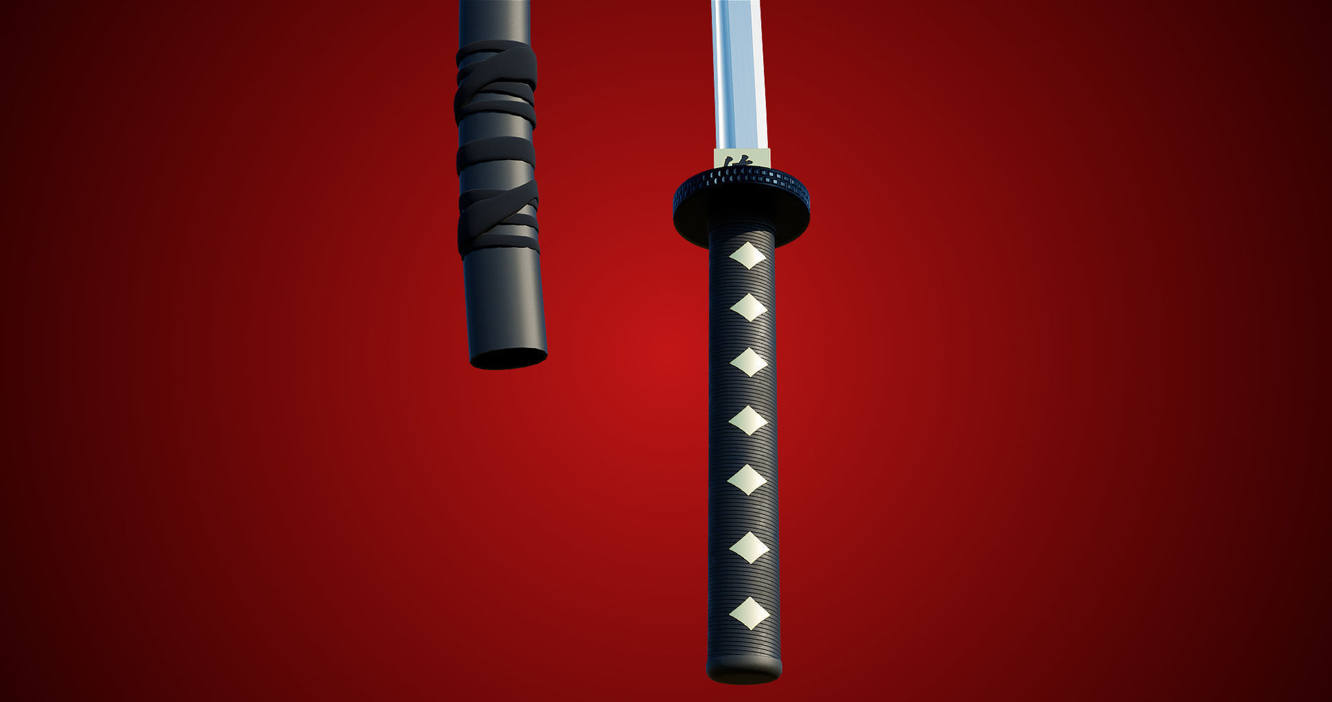 Sword 09 Game Ready PBR Unity UE Arnold V-Ray Textures Included Low-poly 3D model_23