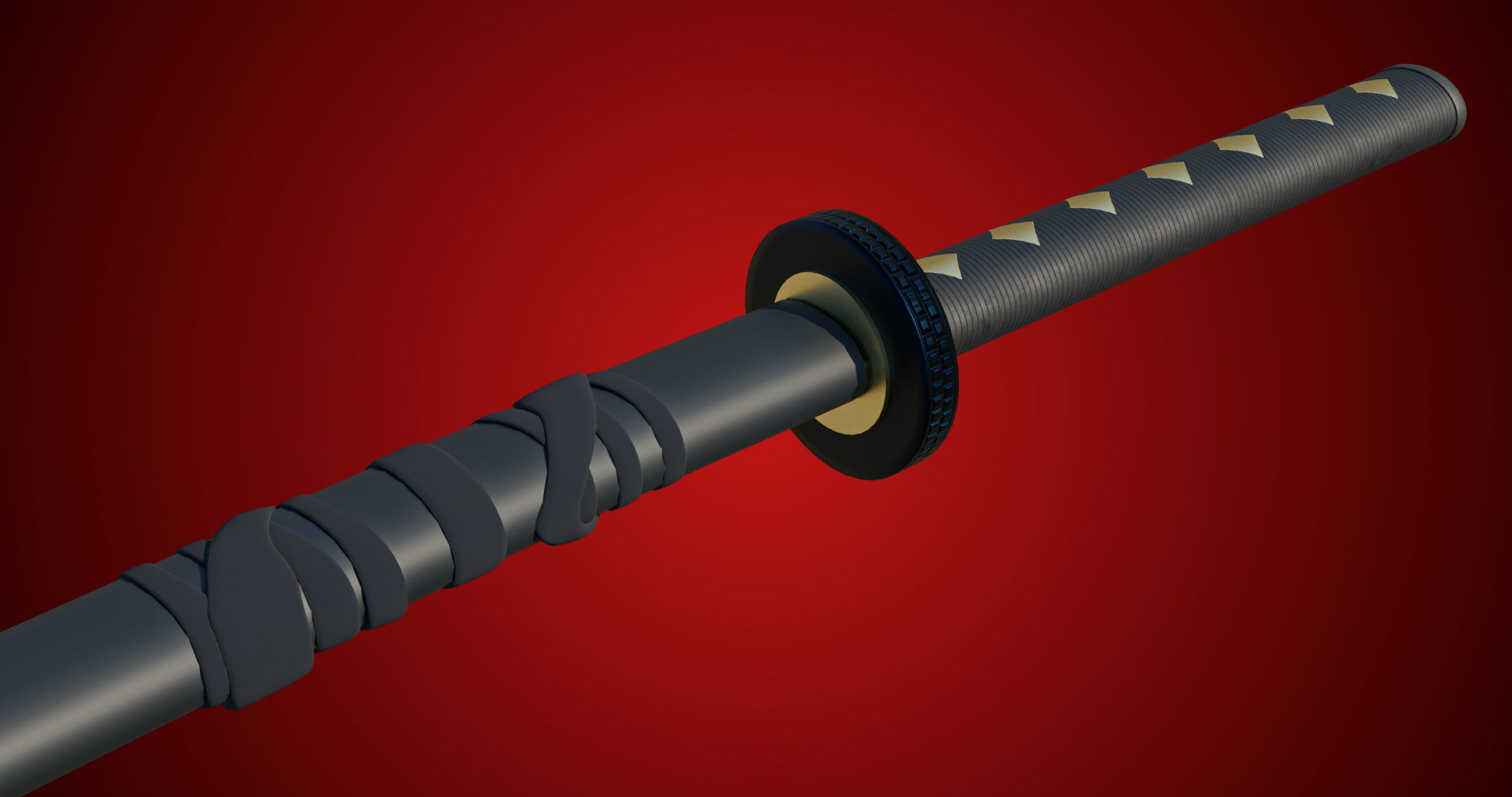 Sword 09 Game Ready PBR Unity UE Arnold V-Ray Textures Included Low-poly 3D model_7