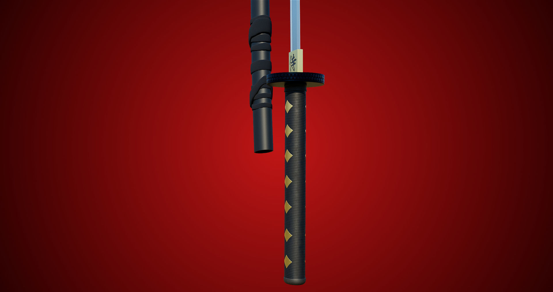 Sword 09 Game Ready PBR Unity UE Arnold V-Ray Textures Included Low-poly 3D model_17