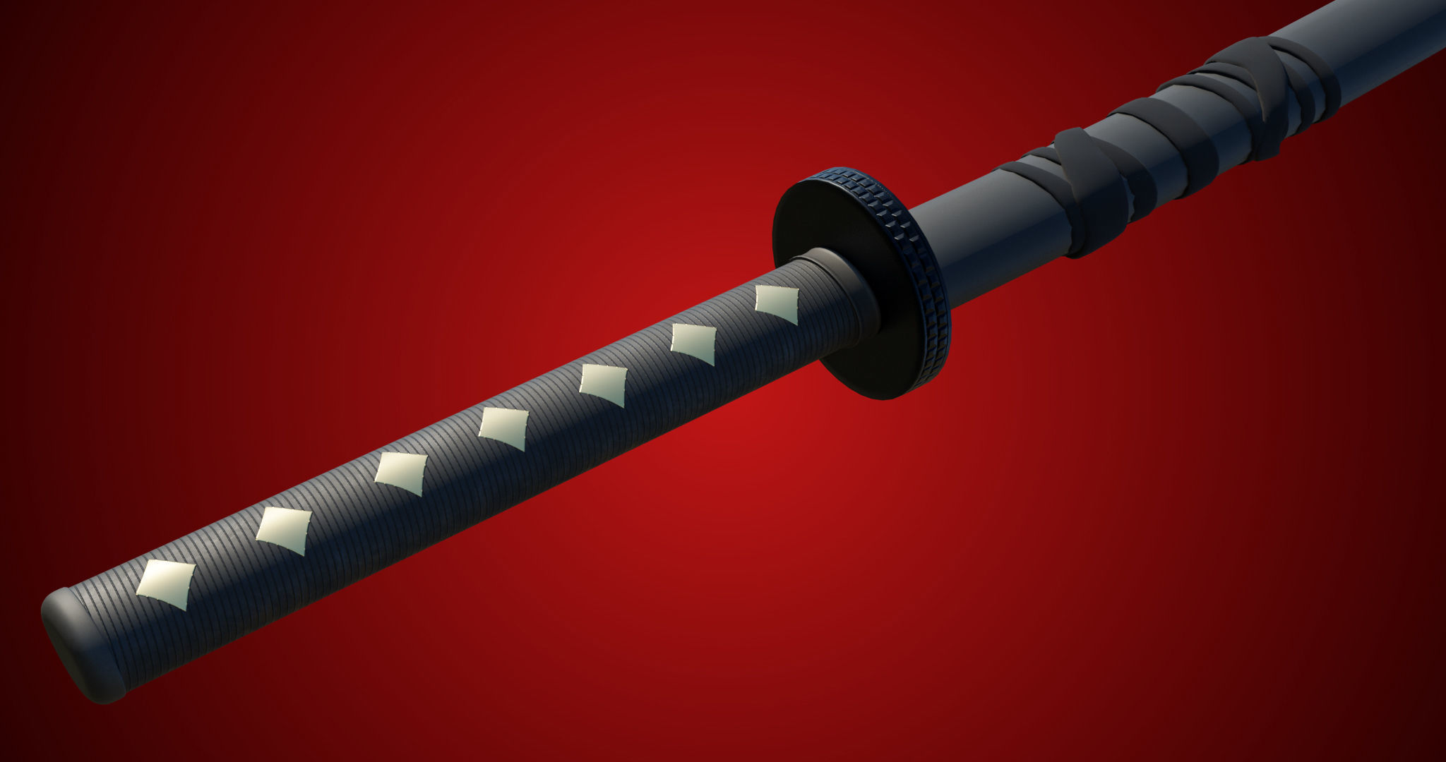 Sword 09 Game Ready PBR Unity UE Arnold V-Ray Textures Included Low-poly 3D model_5