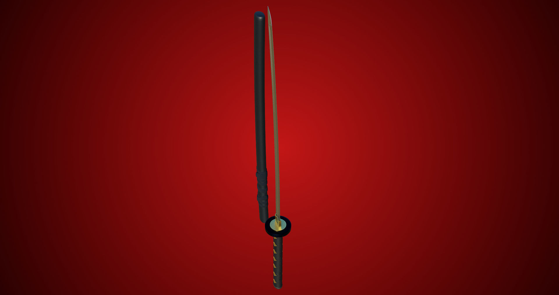 Sword 09 Game Ready PBR Unity UE Arnold V-Ray Textures Included Low-poly 3D model_25