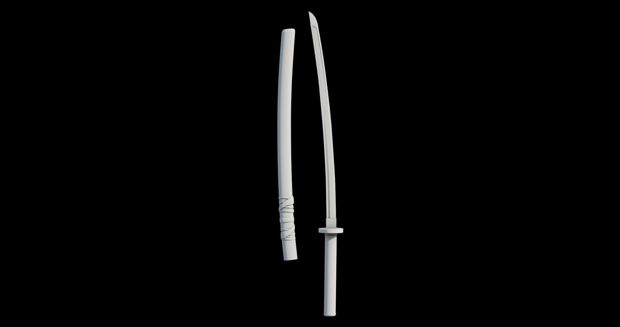 Sword 09 Game Ready PBR Unity UE Arnold V-Ray Textures Included Low-poly 3D model_27