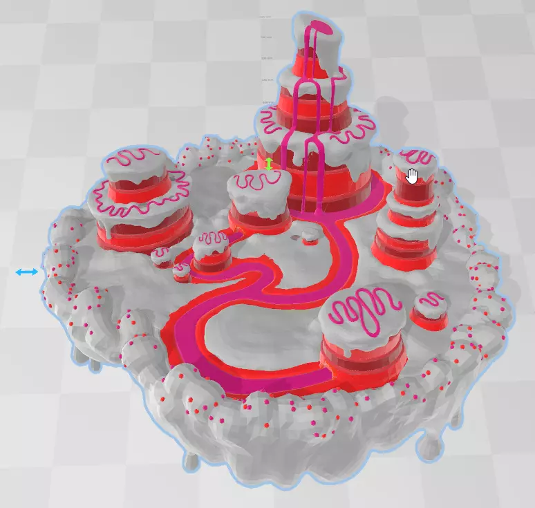 Candy Level for low detail game Low-poly 3D model_0