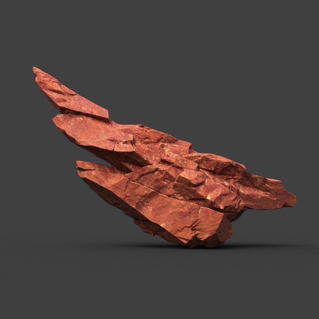 Scifi Yellow Sharp Rock 220611 - Ultra HD 16K Textures Low-poly 3D model_1