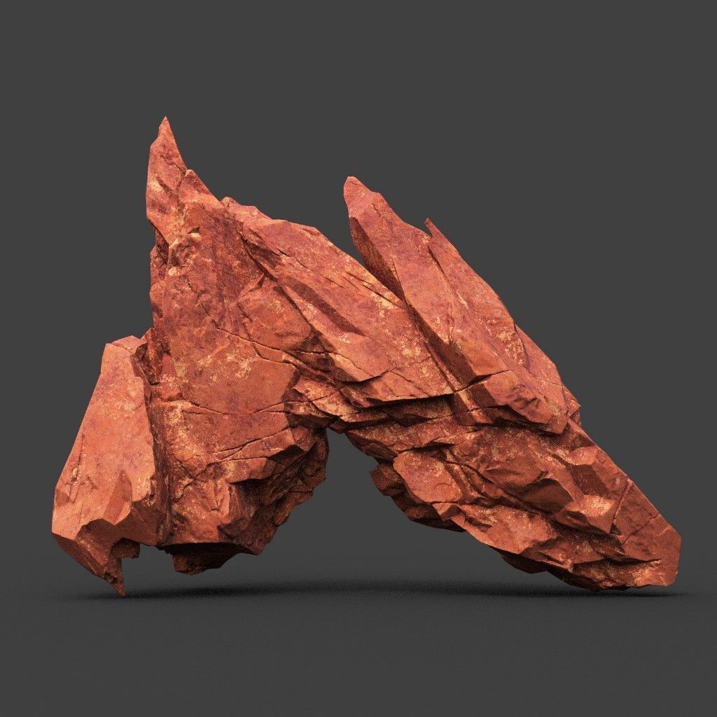 Scifi Yellow Sharp Rock 220611 - Ultra HD 16K Textures Low-poly 3D model_13