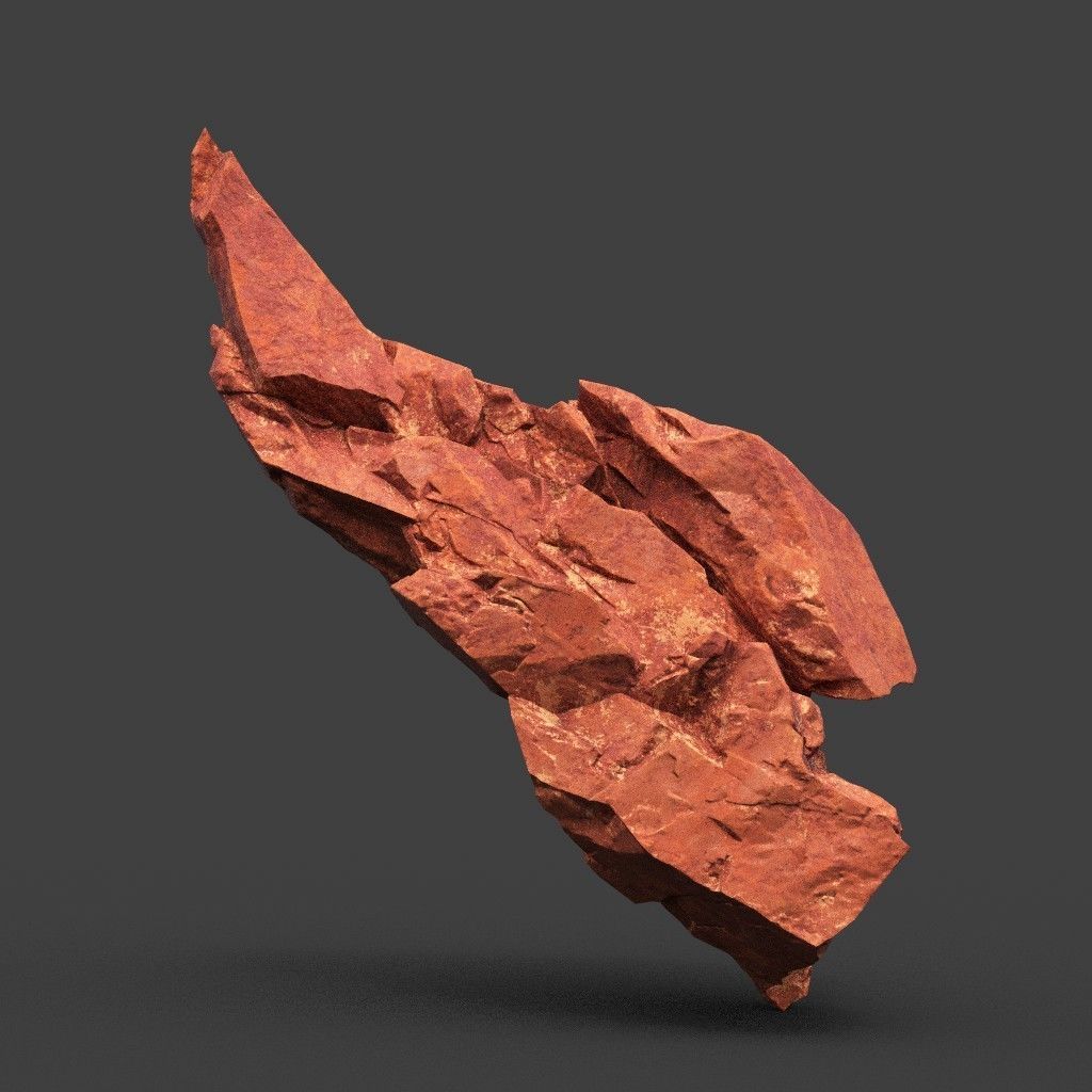 Scifi Yellow Sharp Rock 220611 - Ultra HD 16K Textures Low-poly 3D model_4