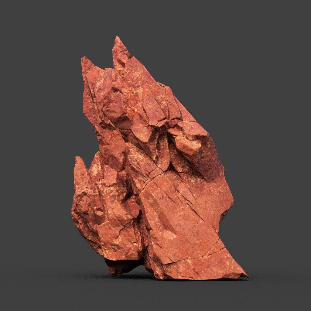 Scifi Yellow Sharp Rock 220611 - Ultra HD 16K Textures Low-poly 3D model_19