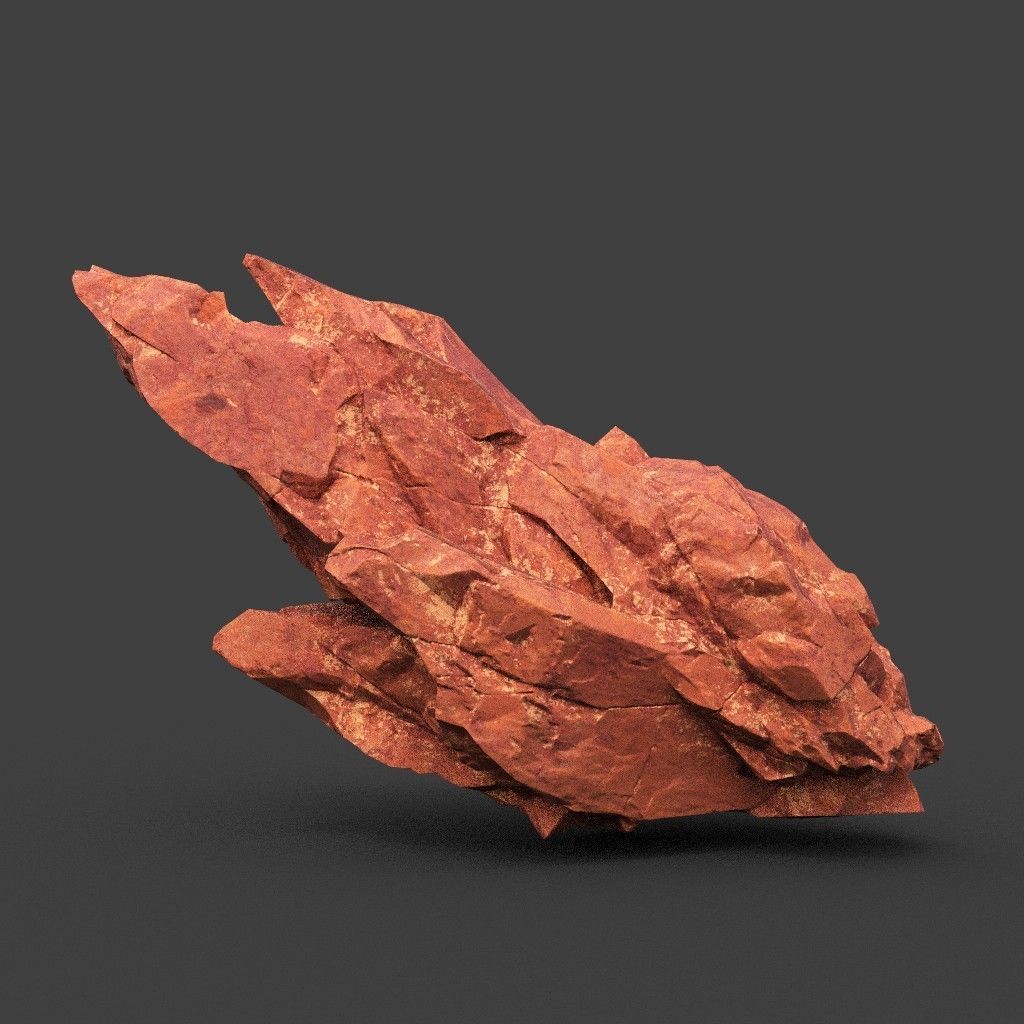 Scifi Yellow Sharp Rock 220611 - Ultra HD 16K Textures Low-poly 3D model_7