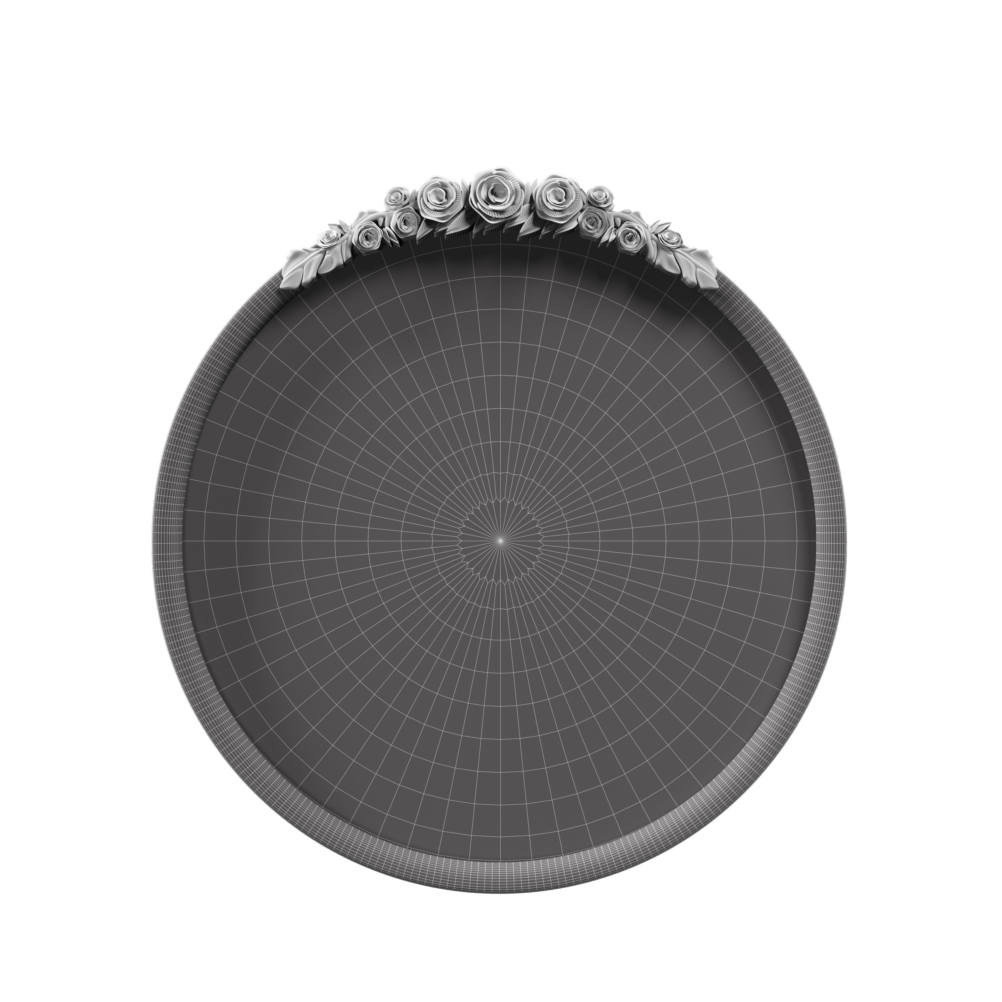 ROSETTE ARCHED DRESSER AND ROUND MIRROR  3D model_4