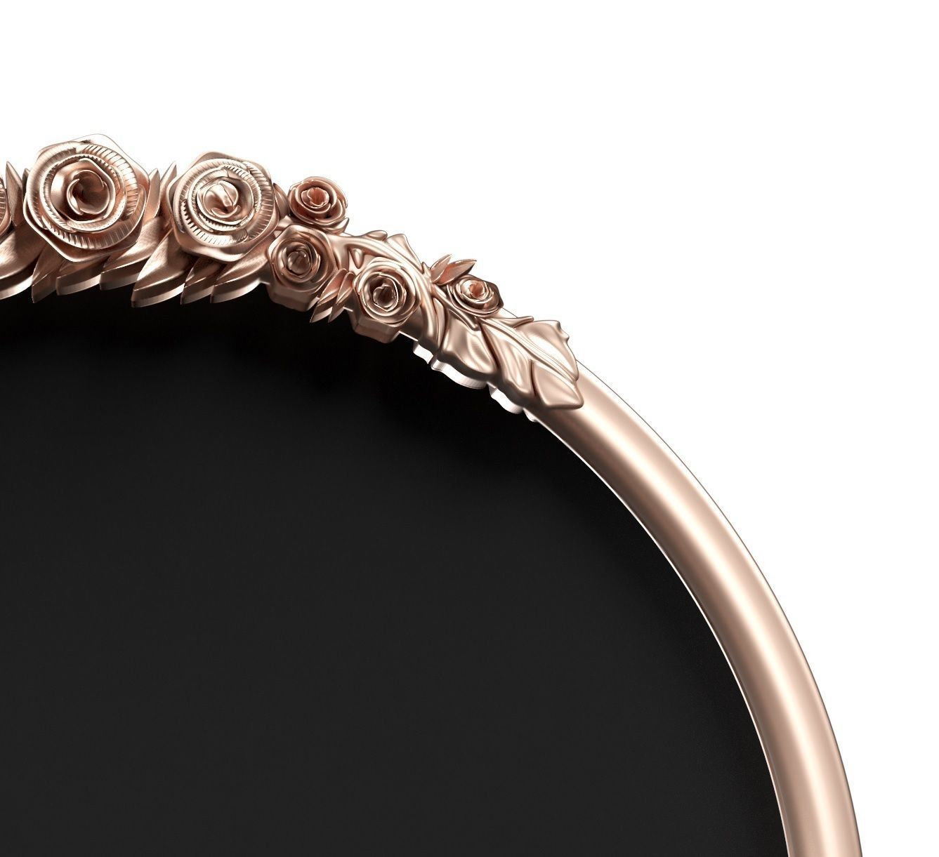 ROSETTE ARCHED DRESSER AND ROUND MIRROR  3D model_6