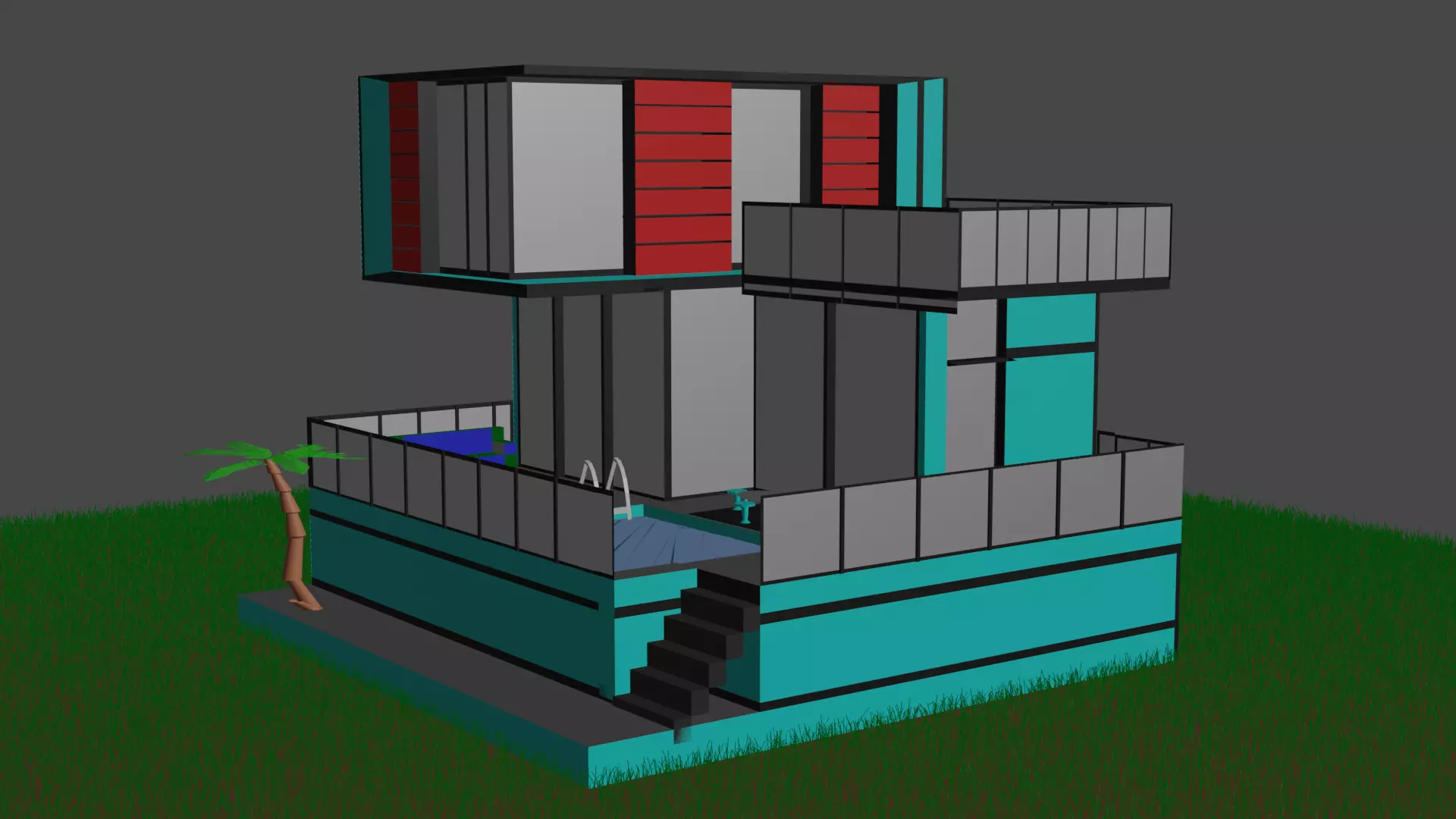 house modern 3D print model_0