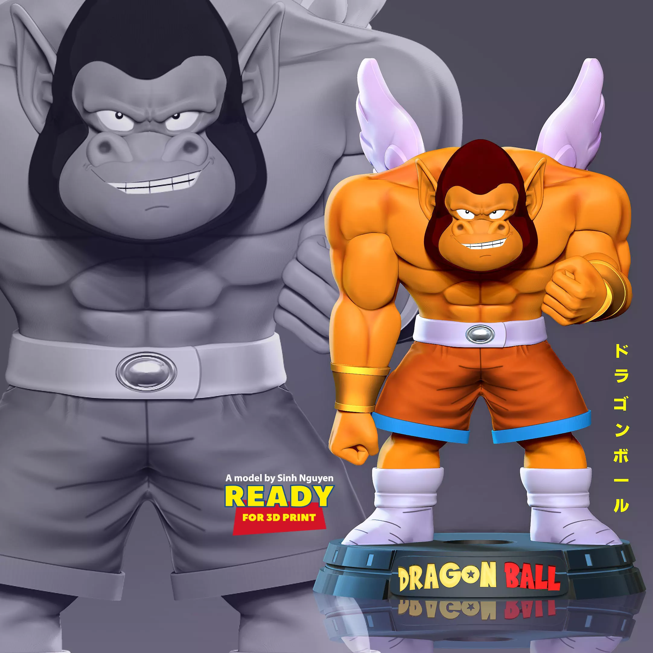 Gorilla - Dragon Ball Z Fanart 3D print model_0
