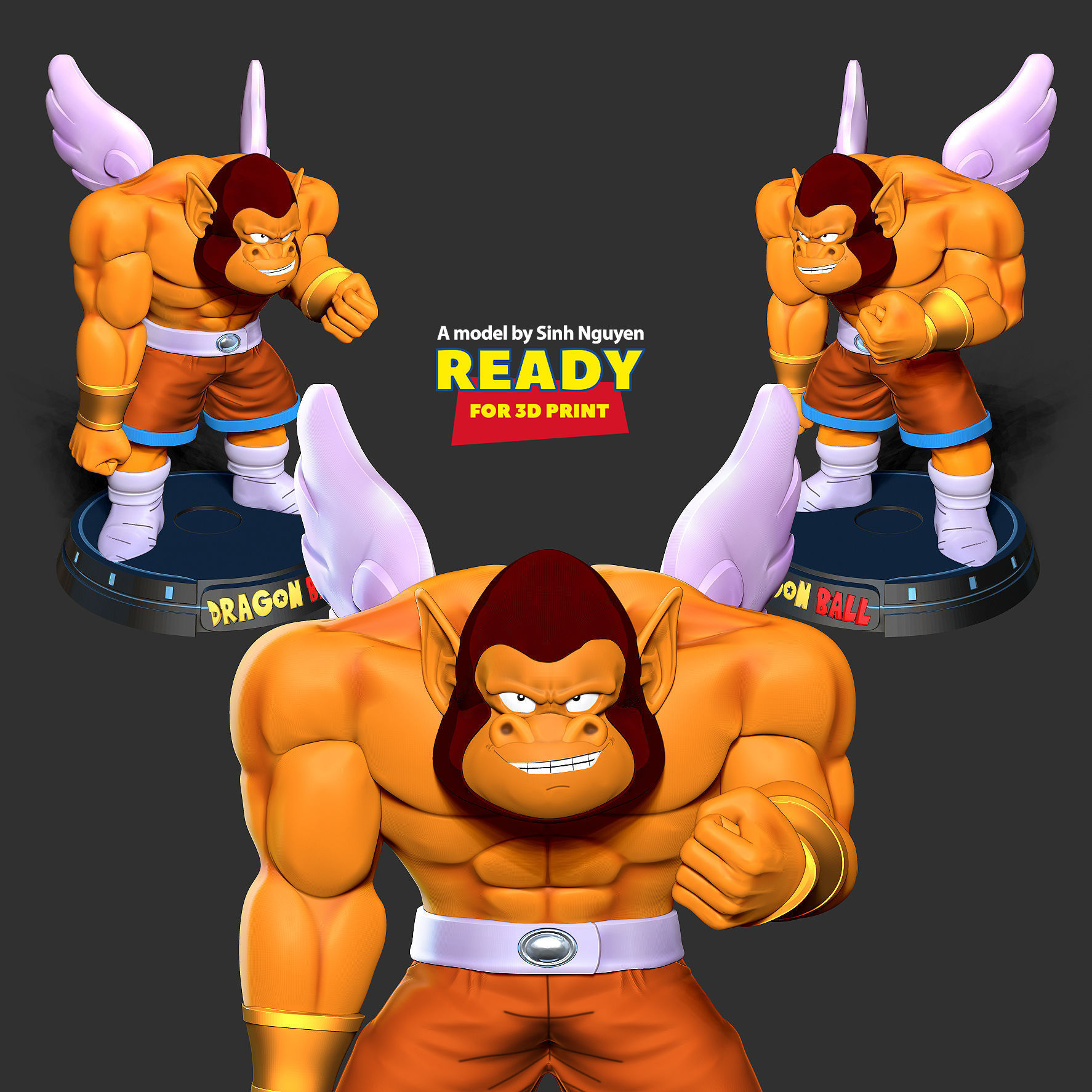 Gorilla - Dragon Ball Z Fanart 3D print model_1