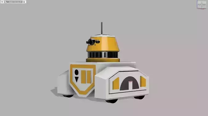 P4-1G star wars robot 3D print model