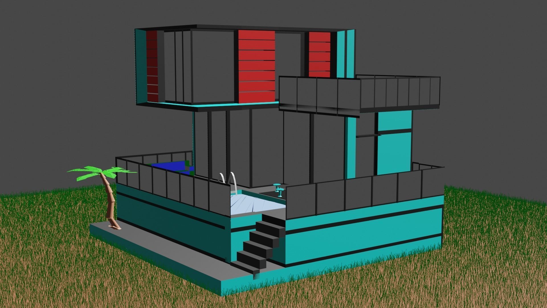 New Modern House  3D print model_5