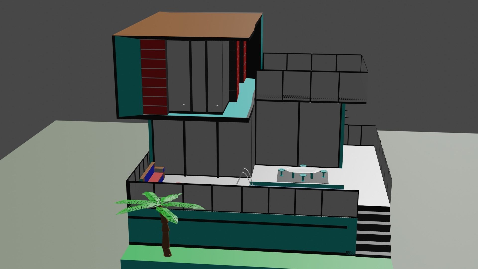 New Modern House  3D print model_3